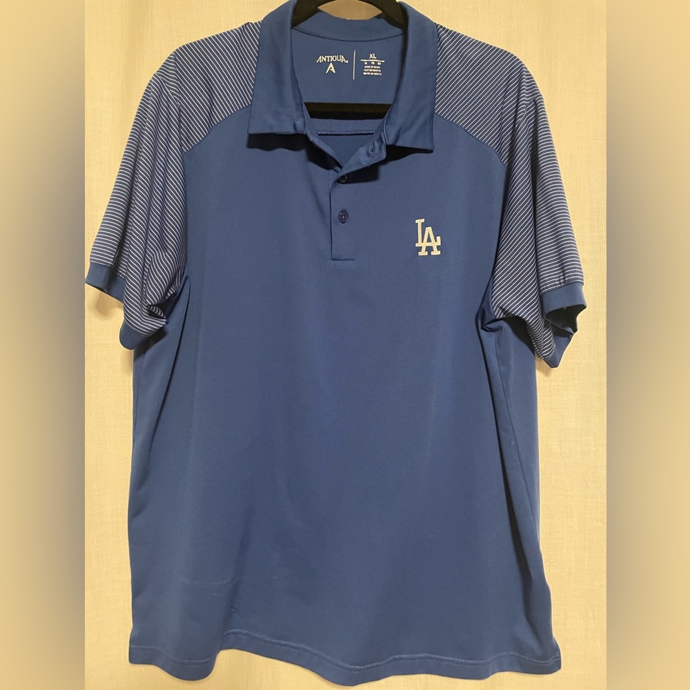 Antigua Men's LA Dodgers Blue Polo Shirt